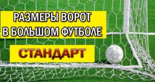 Размер футбольных ворот в метрах по стандарту