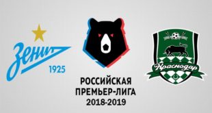 Зенит – Краснодар 7 октября 2018: прогноз на матч РФПЛ
