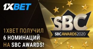 БК 1xBet претендует на победу в 6 номинациях SBC Awards 2020