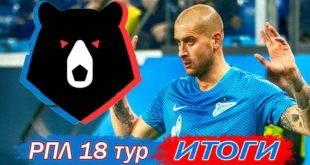 РФПЛ 18 тур (2020/21): результаты матчей, таблица, итоги