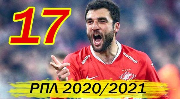 РФПЛ 17 тур (2020/21): результаты матчей, турнирная таблица чемпионата