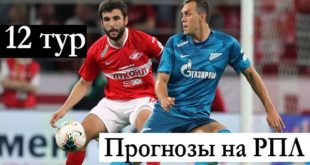 Прогнозы на матчи 12 тура РПЛ 2021/22 (22-25 октября)